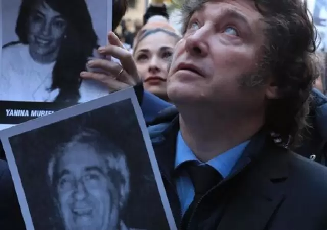 Javier Milei en el acto del 2025