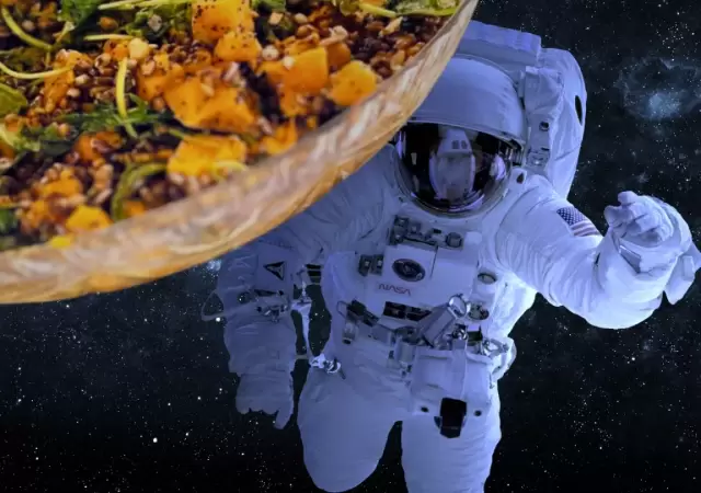 La comida en el espacio es un lujo