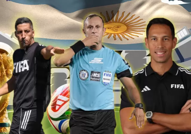 Arbitros argentinos: Yael Falcon Perez; Dario Herrera; Facundo Tello