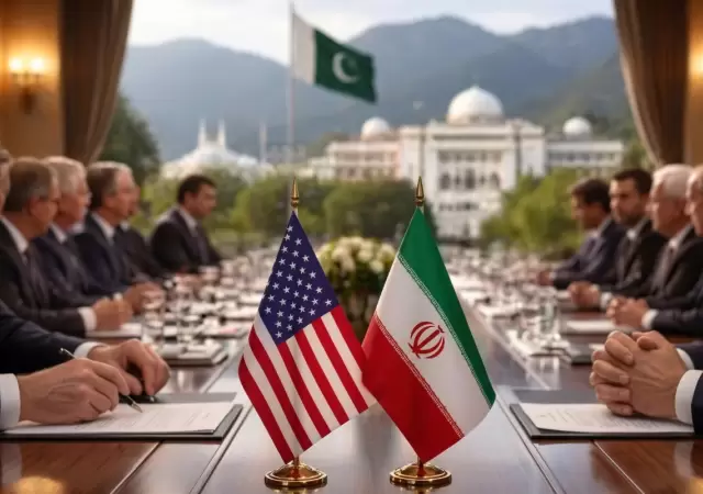 Representantes de Teher�n y Washington durante el inicio de las sesiones en Islamabad, en un �ltimo intento por salvar la tregua y definir el control