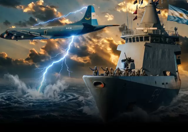El despliegue de la Armada para proteger nuestro mar del saqueo extranjero.