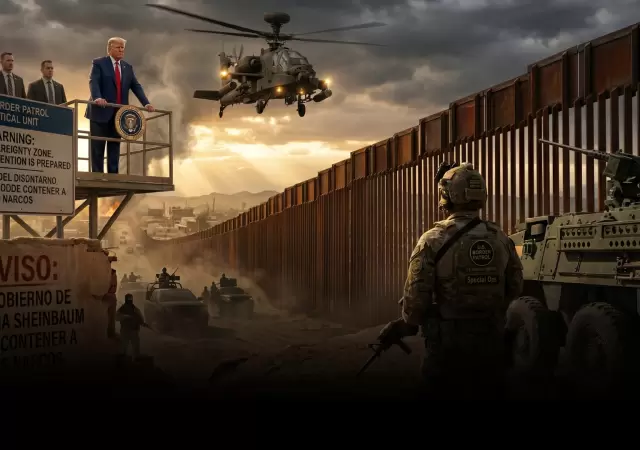 Donald Trump amenaz� con intervenir militarmente si Sheinbaum no frena a los c�rteles narco.