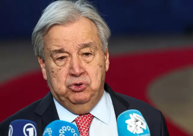 ONU Secretario General Antonio Guterres, Bruselas, Belgica Marzo 19