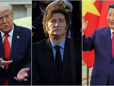 Javier Milei, Donald Trump y Xi Jinpin