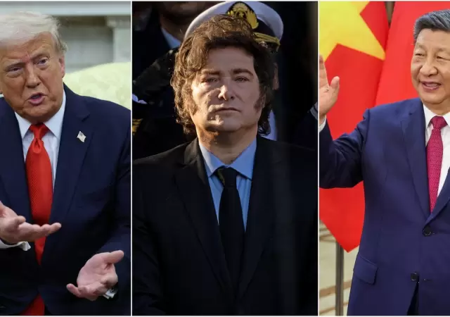 Javier Milei, Donald Trump y Xi Jinpin