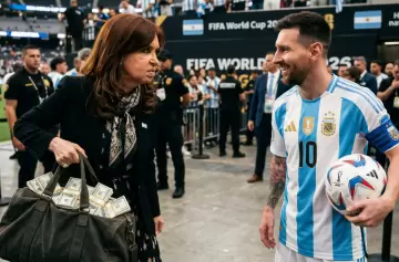 DOS CARAS DE ARGENTINA: El misterio de los bolsos K frente a la magia hist�rica de Messi