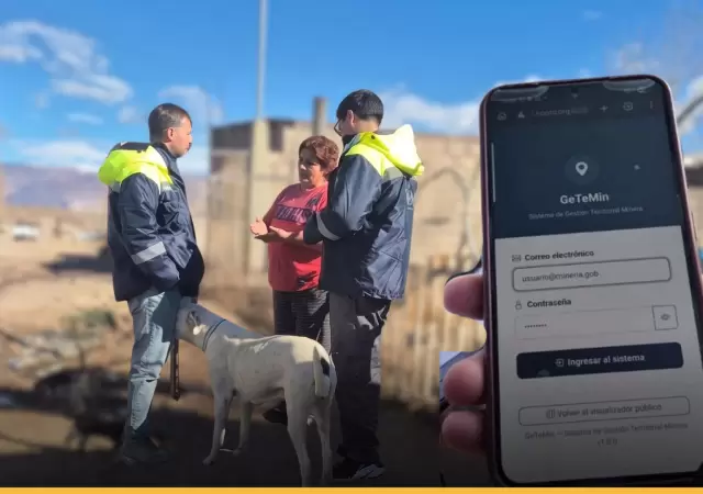Funcionarios de la Direcci�n de Miner�a dialogan con vecinos de Uspallata para evaluar las necesidades de la comunidad ante los nuevos proyectos.