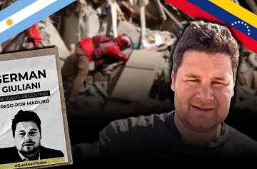 "Es una pel�cula de terror", el desgarrador llamado de Germ�n Giuliani, el argentino detenido en Venezuela tras el terremoto.