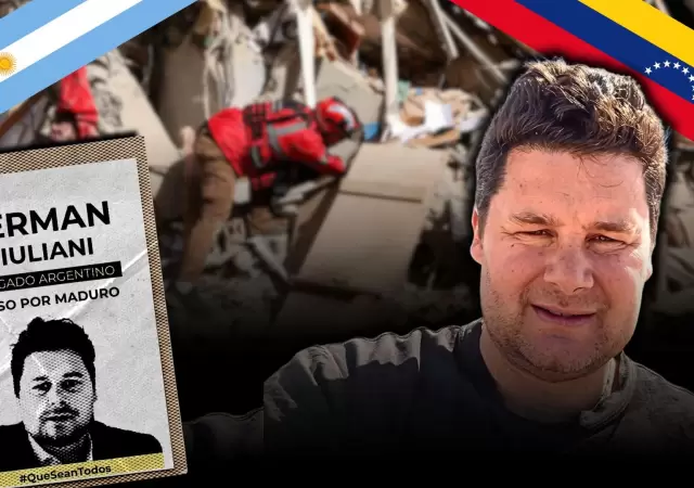 "Es una pel�cula de terror", el desgarrador llamado de Germ�n Giuliani, el argentino detenido en Venezuela tras el terremoto.