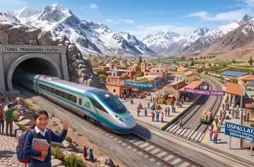 el plan para revivir los pueblos de monta�a de Mendoza y Chile con el nuevo Tren Trasandino.