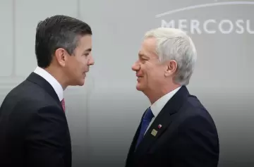Jos� Antonio Kast durante su intervenci�n en la 68� Cumbre del Mercosur, donde exigi� medidas conjuntas para proteger las rutas comerciales.