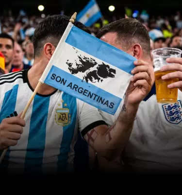 Proh�ben banderas de Malvinas en el partido de Argentina e Inglaterra.