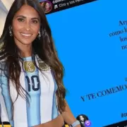 Antonela Roccuzzo reposte� un mensaje en defensa de la Argentina